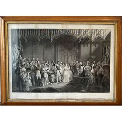 After Sir George Hayter (1792-1871): 'The Coronation of Her Majesty Queen Victoria' and 'The Marriage of Her Most Gracious Majesty Queen Victoria' pair lithographs by Charles Edward Wagstaff (1808-1850) pub. Henry Graves 1844, 56cm x 86cm (2)
