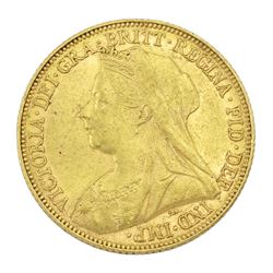 Queen Victoria 1900 gold full sovereign coin, Melbourne mint