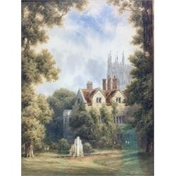 Thomas 'Tom' Dudley (British 1857-1935): 'The Kings Manor York (School for the Blind)', watercolour signed, titled verso 30cm x 23cm