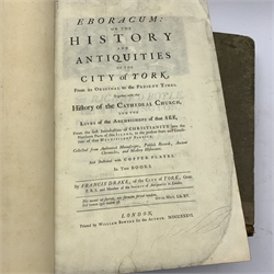  Francis Drake 'Eboracum or the History and Antiquities of the City of York' 1736 re-bound and restored in full calf, a.e.g., 'Complete History of England' Vol II only 1719 and Plantaganet- Harrison 'History of Yorkshire' 1879, Vol I (3)  