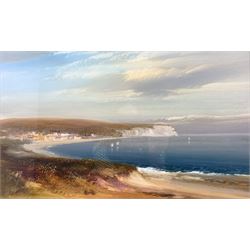 John Shapland (British 1865-1929): 'Lulworth Cove' and 'The Foreland Swanage', pair gouaches signed and titled 28cm x 47cm (2)
