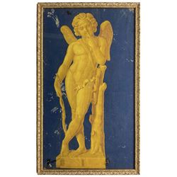 Italian School (18th century): Eros and Psyche, pair of temperas on paper unsigned 84cm x 38cm and 86cm x 49cm (2)