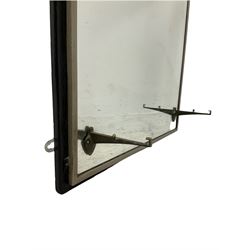 Art Deco period bathroom mirror in chrome and ebonised framed
