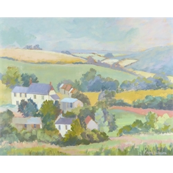  Anne Williams (British 20th century): 'Westcott Devon', oil on board signed, titled on label verso 39cm x 50cm Provenance: direct from the artist's family. Anne was a local artist who lived at Malton and later York.   