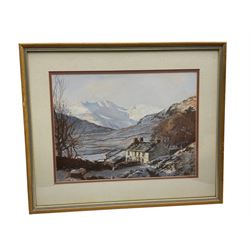David Newbould (British 1938-2018): 'Blea Tarn Lakeland', pastel signed 29cm x 39cm; George 'Griff' Griffiths (British 1939-2017): 'Tranquil Mood', watercolour signed, titled and dated 1981 verso 17cm x 54cm (2)