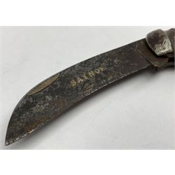 Saynor pruning knife by R Veitch & Sons with stag horn style handle L17cm overall