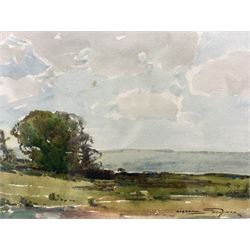 Kershaw Schofield (British 1872-1941): The Wolds, watercolour signed 21cm x 29cm
