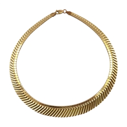 Gold fringe necklace, stamped 9kt, approx 27.1gm