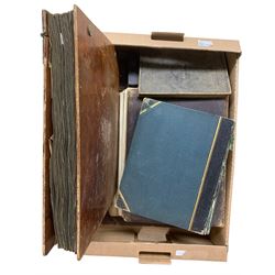 Victorian Photographic Scrap Book with hand written inscription 1865, two photograph albums, scrap book etc