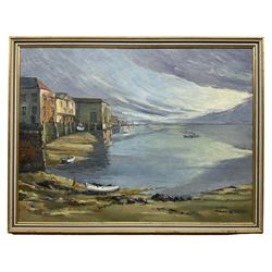 Colin Brown (British 20th century): 'Low Tide - Salcombe', oil on board signed and titled 45cm x 61cm