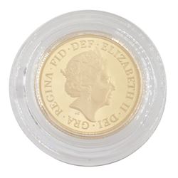 Queen Elizabeth II 2022 gold proof full sovereign coin, cased with certificate 