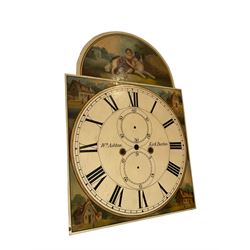 19th century painted longcase clock dial, 14