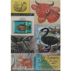 After Mark Hearld (British 1974-): 'The Fry Menagerie', 2012 exhibition poster 60cm x 42cm