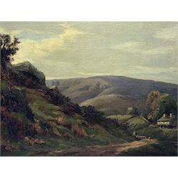 H Partington (British 19th/20th century): Dale Landscape with Cottage, oil on board signed 34cm x 44cm