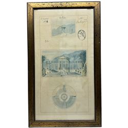 After the Architectural School of Paris (c1906): Designs for the National Museum of Natural History - Paris, set of 7 architectural prints in matching frames max 64cm x 93cm (7) 