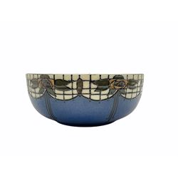 Wood & Sons Trellis pattern bowl designed by Frederick Rhead D21cm 