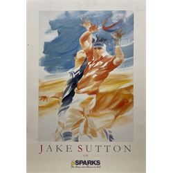 Jake Sutton (British b. 1947): 'Simply London' 'Spirit of Scotland' and Rugby, three vintage posters one signed and dated 1999 in pencil max 90cm x 60cm (3)