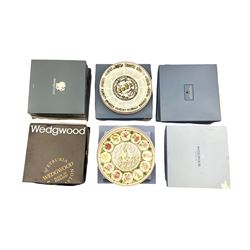 Complete collection of Wedgwood Calendar plates from 1971 through to early 2000's (25) boxed, (12) unboxed