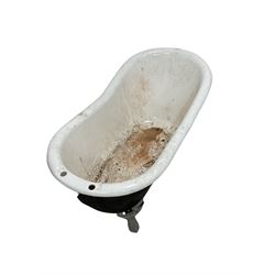 Victorian style cast iron slipper bath W75cm, H82cm, D155cm 