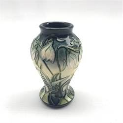  Moorcroft Nivalis pattern vase designed by Rachel Bishop, H10cm   