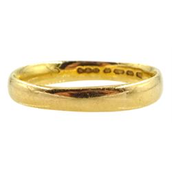22ct gold wedding ring, Birmingham 1957