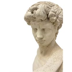Reconstituted stone garden statue in the form of a classical nude male H120cm
