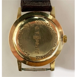 Accurist 9ct gold gentleman's automatic wristwatch, with date aperture, hallmarked