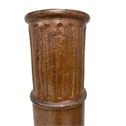 Victorian 'Long Tom' salt glazed 6' chimney pot, fluted top 