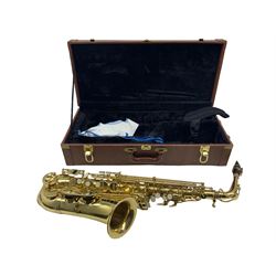 Artemis brass alto saxophone, Serial No.0202199 with hard case