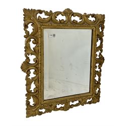 Small Florentine style gilt wood wall mirror