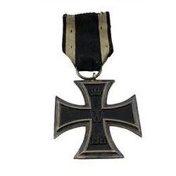 German WWI Iron Cross, 2nd class and Elizabeth II Imperial Service Medal to H P Dyball in box of issue