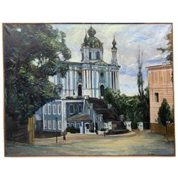 Felix Nussbaum (German 1904-1944): St Andrew's Church, Kiev Ukraine, oil on canvas signed 71cm x 91cm
