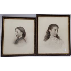 English School (Early 20th century): 'Mary Sutton' and 'Agnes', family of the 2nd Viscount Halifax, pair watercolours unsigned, max 38cm x 32cm (2)