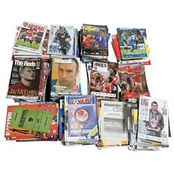 Leeds United football club - approximately four-hundred  away game programmes including, Arsenal Saturday 26th March 1960, Cardiff City Saturday 8th December 1962, Bradford City Tuesday 13th December 1977, League 1 play-off final Doncaster Rovers Sunday 25th May 2008 etc
