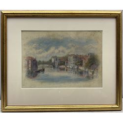 George Fall (British 1845-1925): 'Lendal Bridge and Guildhall York', watercolour signed and titled 19cm x 27cm