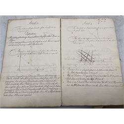 James Clark 1762 - Hand written mathematics exercise book, folio, black ink with inscription by James Clark and a Victorian London and County Bank hand written account book for Rev. E.Shepherd 1849-1857