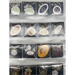 Collection of eleven 1990s Newbury Race Club enamel badges,  St Leger hospitality badge,  Royal Calcutta Turf Club, two Mauritius Turf Club badges and various others (23)  