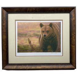 Robert E Fuller (British 1972-): Grizzly Bear, limited edition colour print signed and numbered 21/850, 21cm x 30cm