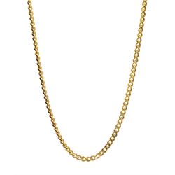 9ct gold curb chain necklace, stamped 375, approx 20.71gm