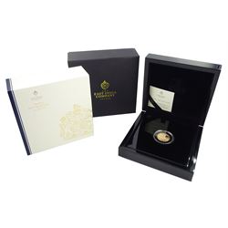 Queen Elizabeth II St Helena 2022 gold proof double sovereign coin, cased with certificate