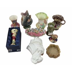Silvac vase, mailing dish and various other ceramic items in one box 