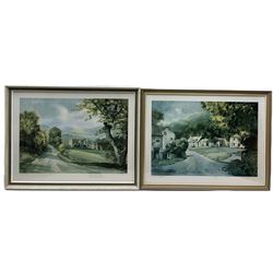 After Sam Chadwick (British 1902-1992): 'Buckden'; 'Barden Towers Yorkshire Dales'; 'Linton near Grassington - Wharfedale' and 'Apple-Tree-Wick', set four limited edition colour prints signed in pencil titled and numbered max 31cm x 45cm (4) 