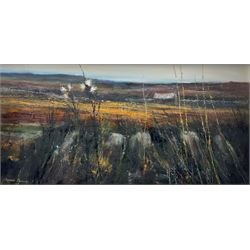 Ronald Pawson (British c.1917-1977): Marshland Landscape, oil on board signed 45cm x 90cm