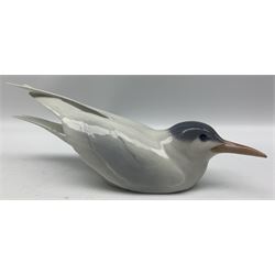 Royal Copenhagen model of a Tern no.827, Duck no.1933, Long Eared Owl no.2999, Duck pair no.516 and Chick no.605 (5)