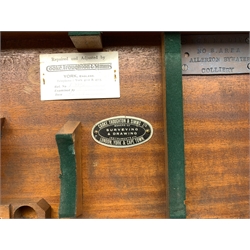 Miners Dial by Cooke, Troughton and Simms No. 127 with silvered dial D14cm in original box with Allerton Bywater Colliery label