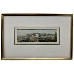 English School (19th century): 'View from Virginia Cottage - Dawlish', watercolour unsigned, labelled and dated 1821 verso 7cm x 23cm