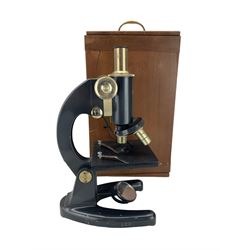 Prior boxed microscope no. 24078, in fitted case