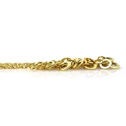 14ct gold circular link necklace, hallmarked