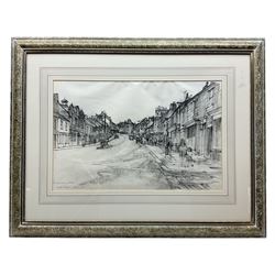 Douglas Frederick Pittuck (British 1911-1993): 'The Bank Barnard Castle', pencil signed titled and dated 1970, 32cm x 49cm