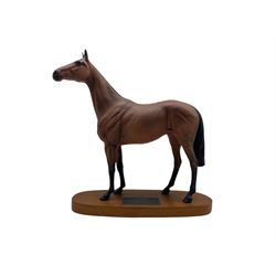 Beswick model of Red Rum from the Connoisseur series on wooden plinth